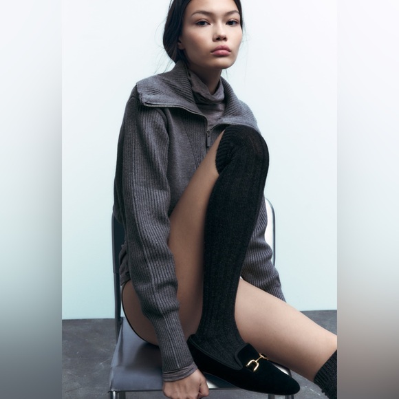 Zara Embellished Velvet Loafers - Picture 2 of 10